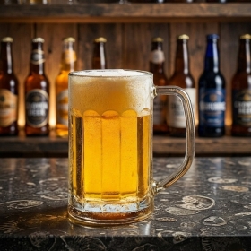 BEER MUG 50CL CLEAR