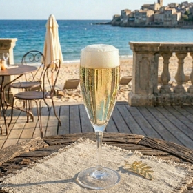  Flûte à champagne 15CL réutilisable et personnalisé