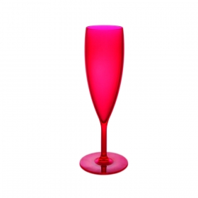 CHAMPAGNE FLUTE 15CL FLUO RED
