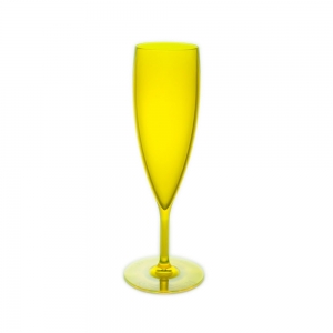 CHAMPAGNE FLUTE 15CL FLUO YELLOW