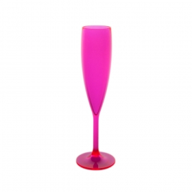 CHAMPAGNE FLUTE 9CL FLUO ROSE