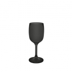 Reusable unbreakable 15cl wine glass smoky