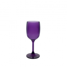 Reusable unbreakable 15cl wine glass violet