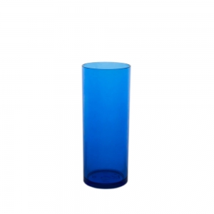 Long drink glass 30cl unbreakable, reusable and washable IRIS BLUE