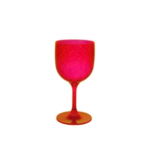 Wiederverwendbares, unzerbrechliches und ökologisches Cocktailglas 26 cl Fluo Rot